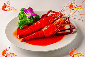 hinh anh tom cang xanh sot chua ngot